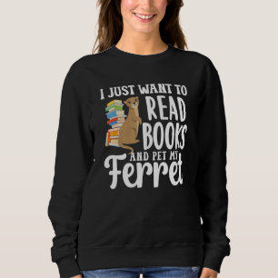 Sudadera Ferret Mom Read Books