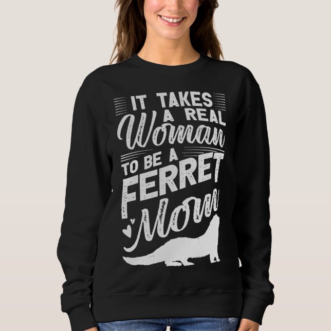 Sudadera Ferret Mom Tees Great For Ferret (Anverso)