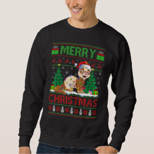 Sudadera Ferret Xmas Lighting Santa Ugly Ferret Christmas