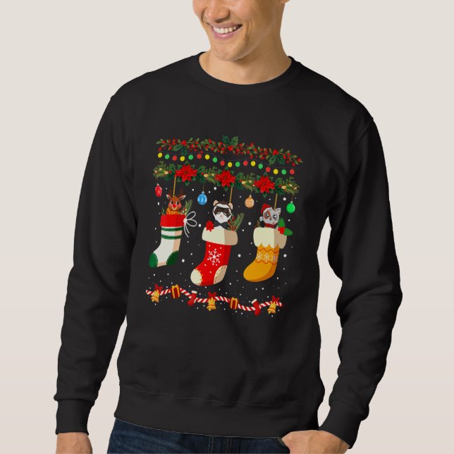 Sudadera Ferret Xmas Socks Ferret  Christmas Pyjama Family (Anverso)