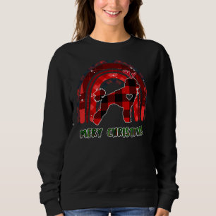 Sudadera Ferry Christmas Plaid Funny Poodle Dog Navidades