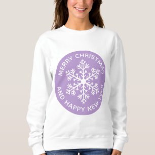 Sudadera festiva de copo de nieve púrpura