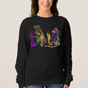 Sudadera Festival de Amor Mardi Gras Leopardo Wolfhound D i