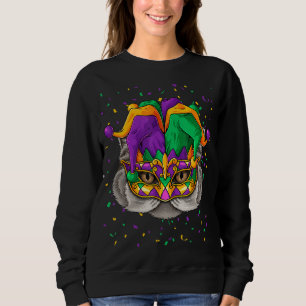 Sudadera Festival de Jester del Carnaval del Mardi Gras del