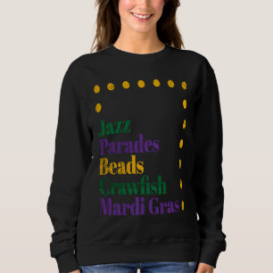 Sudadera Festival Jazz Desfiles Cuentas de collar Cangrejos