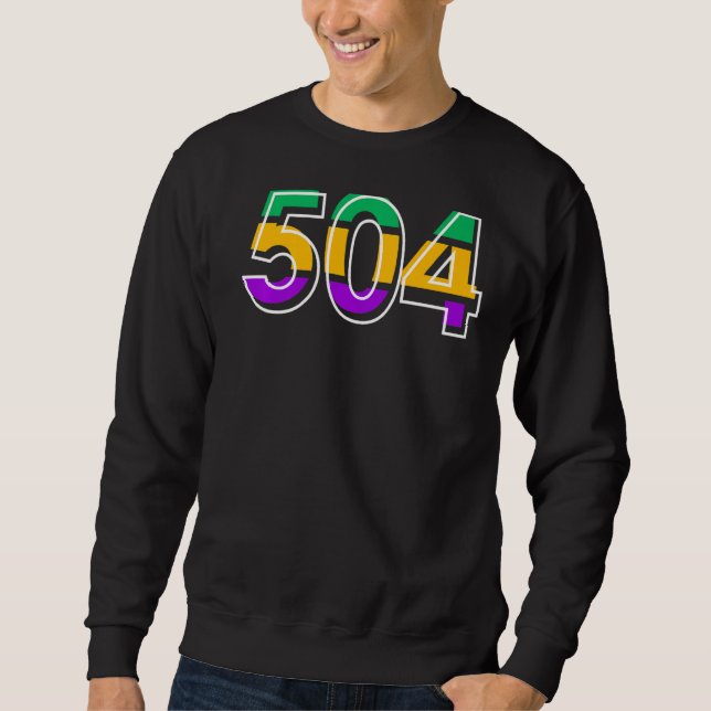 Sudadera Festival Retro Cajún del Carnaval de Mardi Gras (Anverso)