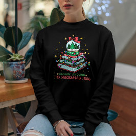 Sudadera Festive Bookish Reading Around the Christmas Tree