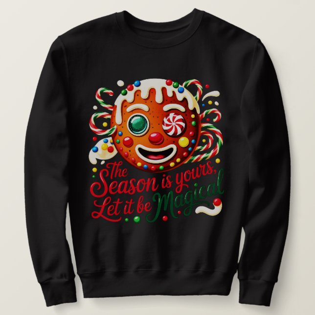 Sudadera Festive Christmas Candy Crewneck Gift (Anverso del diseño)