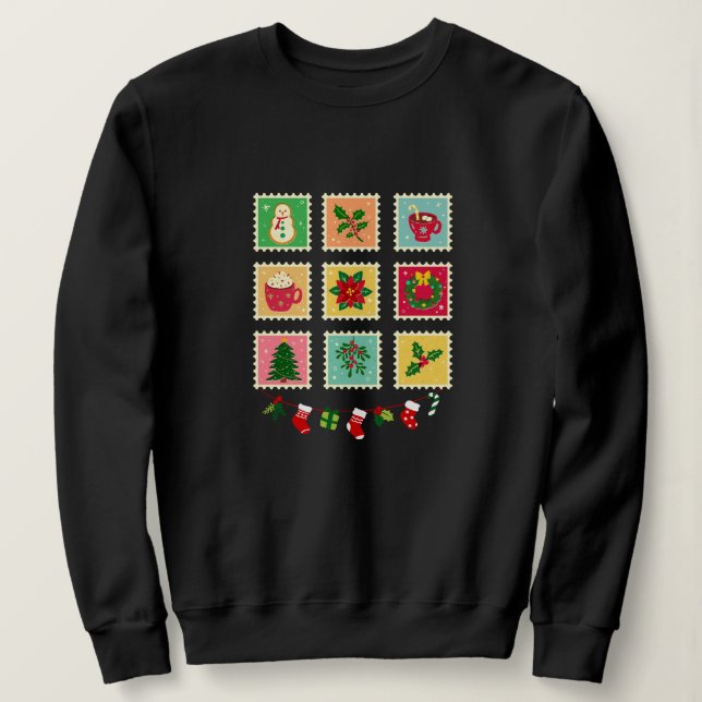 Sudadera "Festive Christmas Stamp Collection (Anverso del diseño)