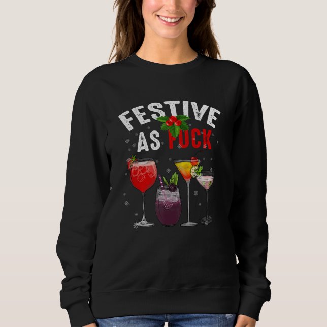 Sudadera Festividad como un gracioso Navidad fúnebre festiv (Anverso)