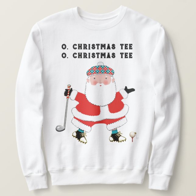 Sudadera Festividad de Navidades de golf divertidos (Anverso del diseño)