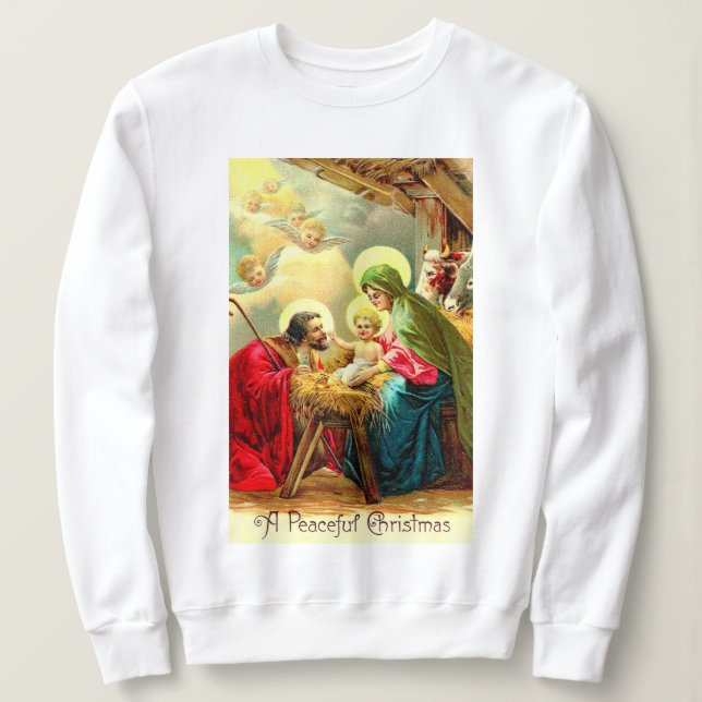 Sudadera Festividad de Navidades de la Familia Santa (Anverso del diseño)