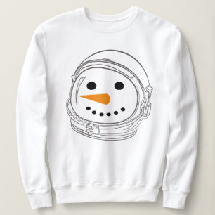 Sudadera Festividad divertida de los astronautas Snowman