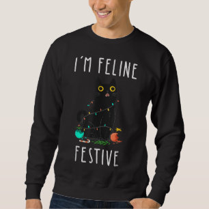 Sudadera Festividad felina de Navidades gatos divertidos
