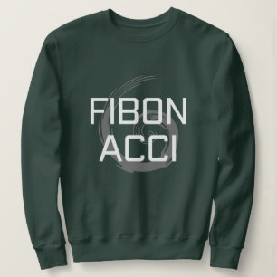 Sudadera Fibonacci con texto blanco para amantes de las mat