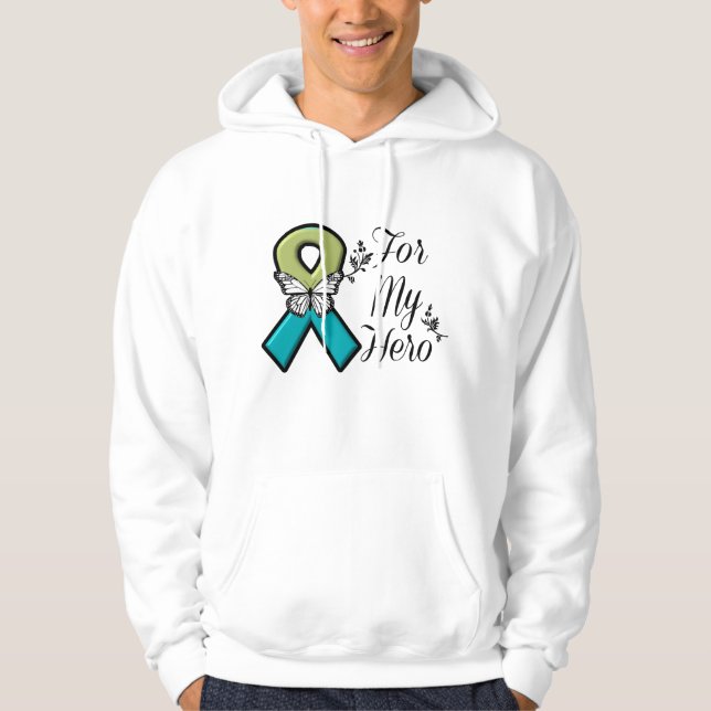 Sudadera Fibrosis pulmonar para mi héroe (Anverso)