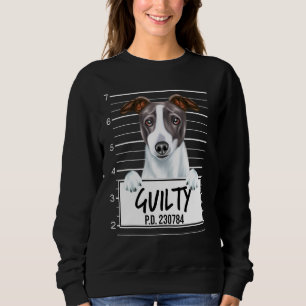 Sudadera Ficha policial del galgo italiano Culpable Perro