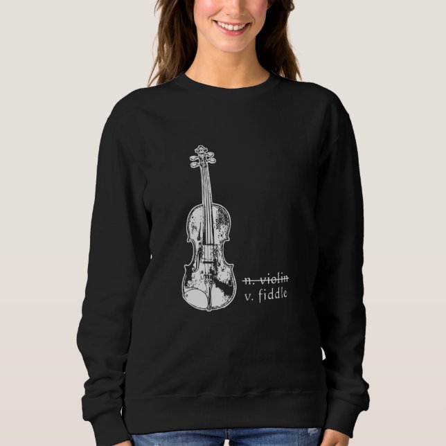 Sudadera Fiddle No Violin Bluegrass Country Music Gift (Anverso)