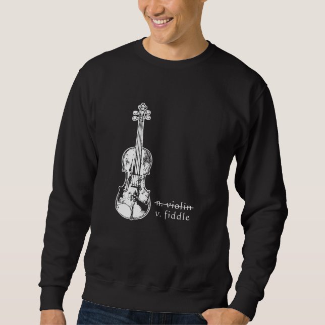 Sudadera Fiddle No Violin Bluegrass Country Music Gift (Anverso)
