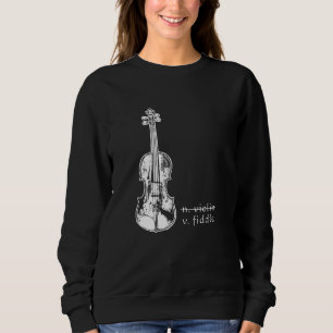 Sudadera Fiddle Not Violin Bluegrass Country Music Gift