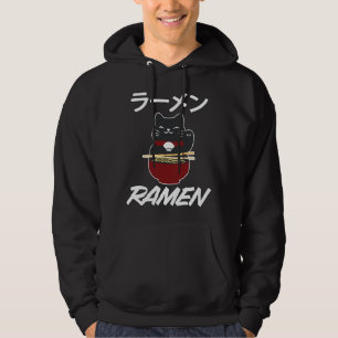 Sudadera Fideos Anime Manga Divertido gato Otaku japonés