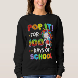 Sudadera Fidget Pop It Por 100 Días De Escuela Unicorn Stud