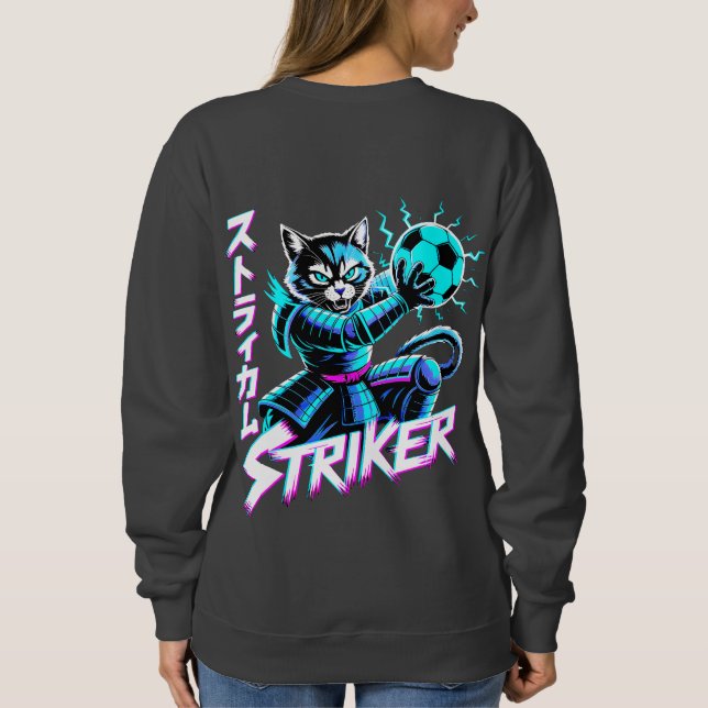 Sudadera Fiera Gata Samurái Delantera para Mujeres (Reverso)