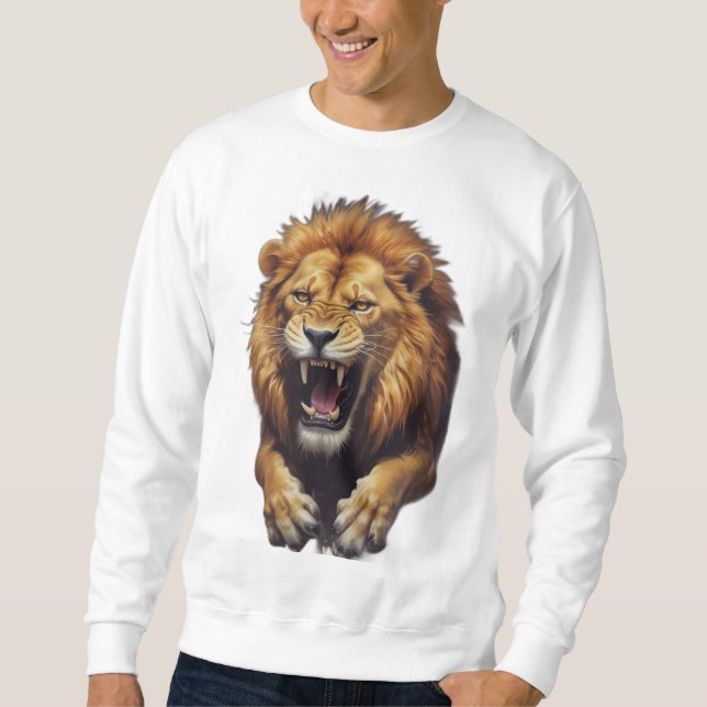 Sudadera Fierce Angry Lion Ilustracion (Anverso)