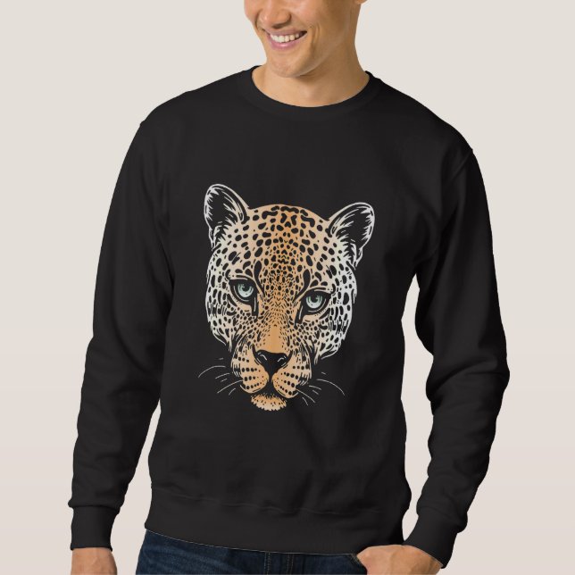 Sudadera Fierce Jaguar Head Panther Wildlife Animal Art (Anverso)