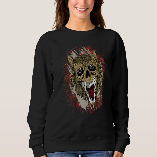 Sudadera Fierce Scary Grunge Wolf Werewolf Gótico (Anverso)