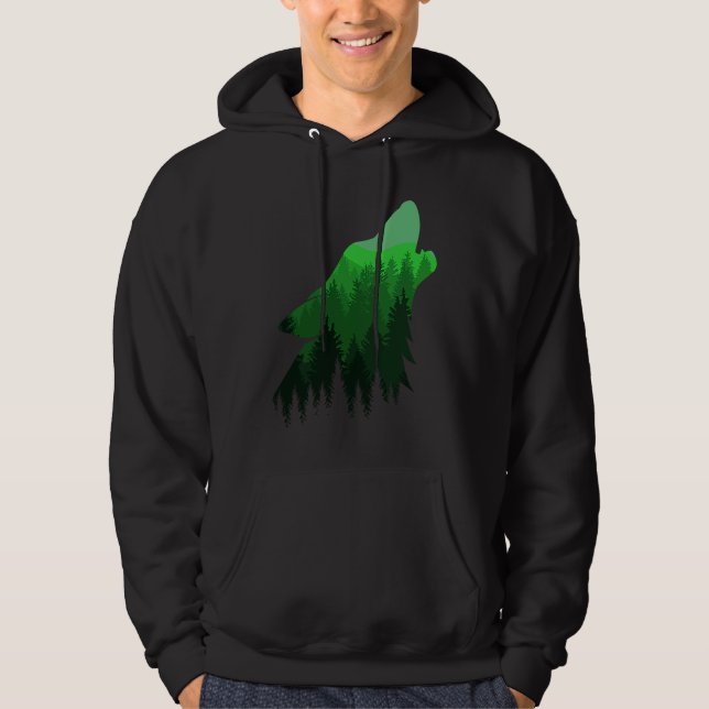 Sudadera Fierce Wolf in the Forest Wilderness Style for Nat (Anverso)