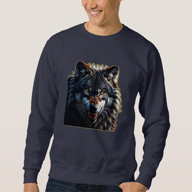 Sudadera Fierce Wolf – Symbol of Strength and Freedom (Anverso)