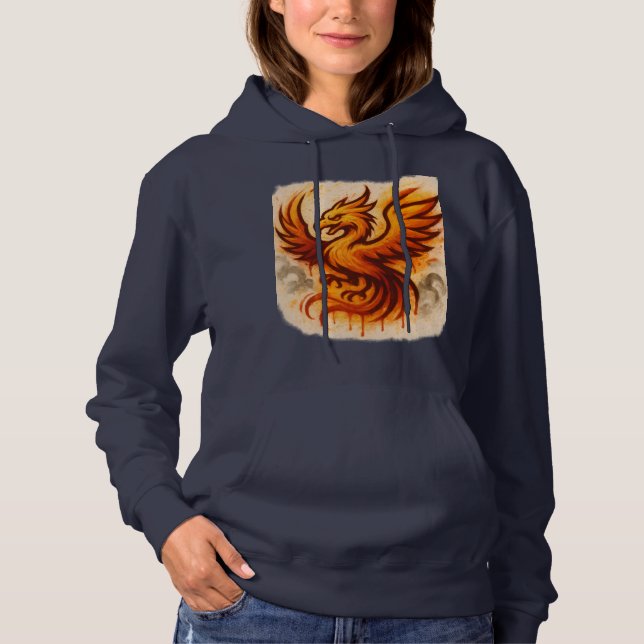 Sudadera Fiery Phoenix Graffiti Flame Art (Anverso)