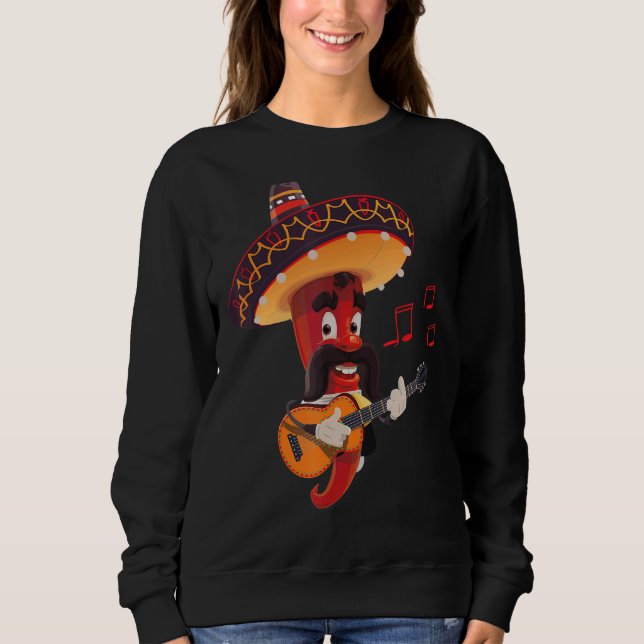 Sudadera Fiesta 5 De Mayo Viva México Pepper Guitarra (Anverso)