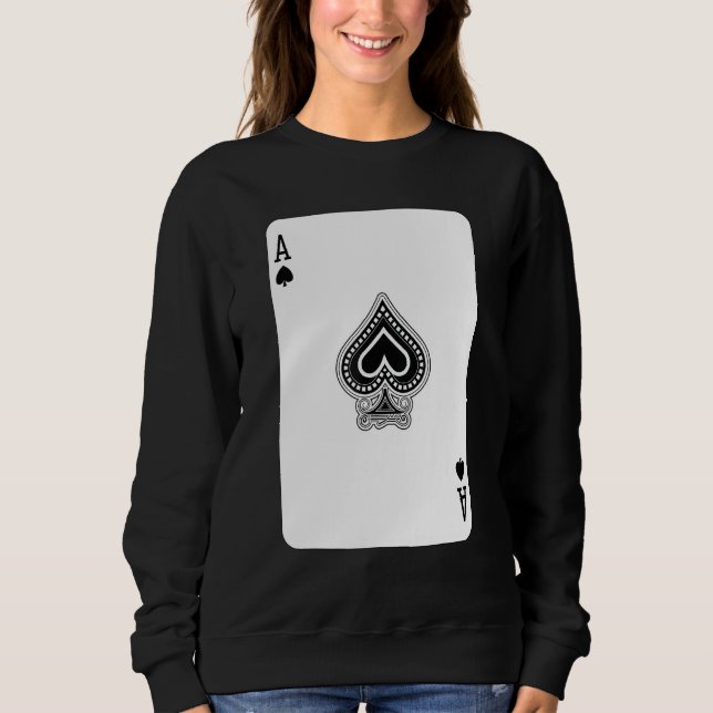 Sudadera Fiesta Ace Of Spades Poker Pro Lucky Player Ganado (Anverso)