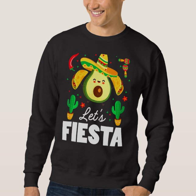 Sudadera Fiesta aguacate Tacos Cinco De Mayo 5 de mayo (Anverso)