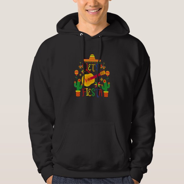Sudadera Fiesta Cinco De Mayo Cactus De Guitarra Mexicana (Anverso)