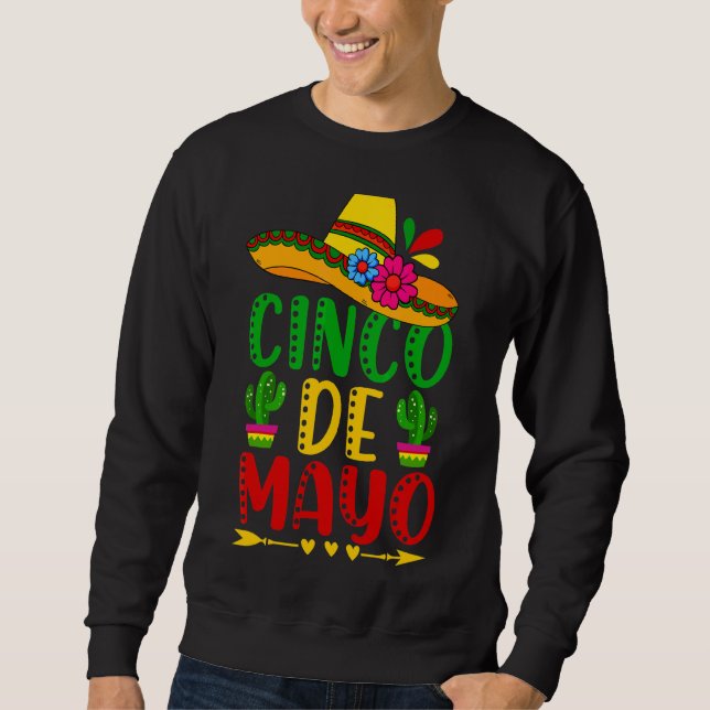 Sudadera Fiesta Cinco De Mayo Fiesta de Festivales Mexicano (Anverso)