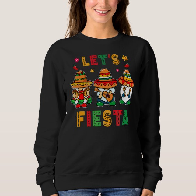 Sudadera Fiesta Cinco De Mayo Gnomes Fiesta mexicano Po (Anverso)