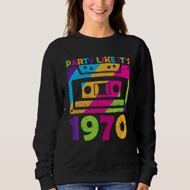 Sudadera Fiesta Como Si Fuera 1970 Ropa De Fiesta Retro De  (Anverso)