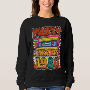 Sudadera Fiesta como si fuera 1980 80s 90s Disfraz Retro Vi