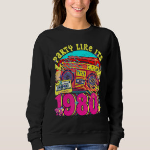 Sudadera Fiesta como si fuera 1980 80s 90s Disfraz Retro Vi