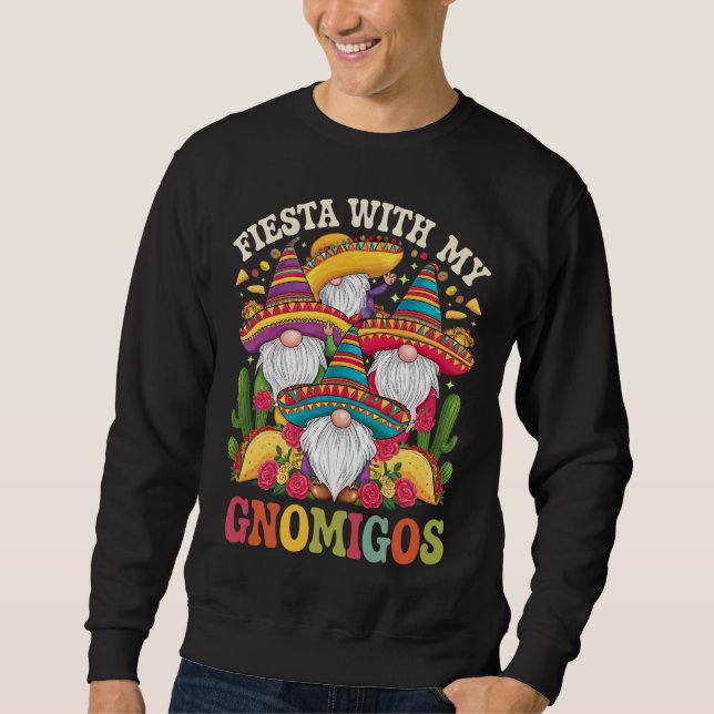 Sudadera Fiesta Con Mis Gnomigos Gnome Cinco De Mayo (Anverso)