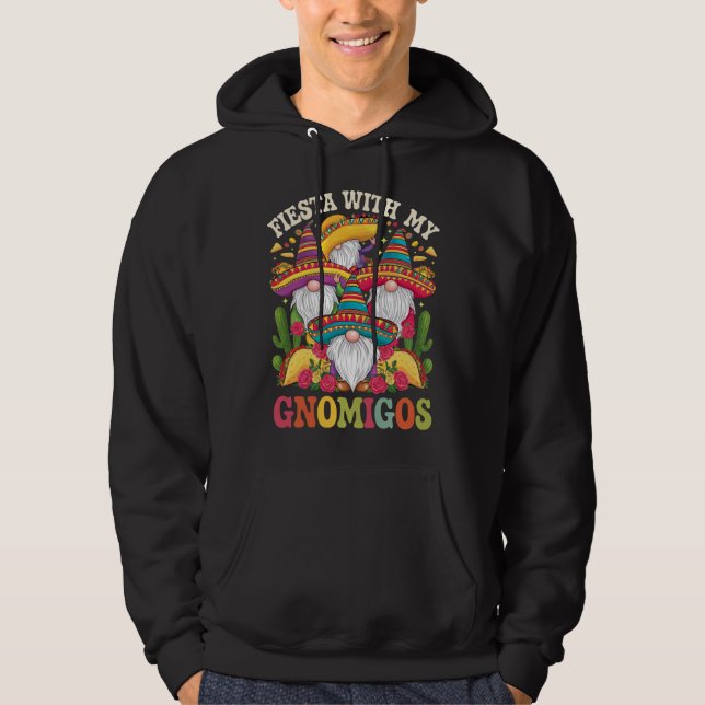 Sudadera Fiesta Con Mis Gnomigos Gnomo Cinco De Mayo (Anverso)