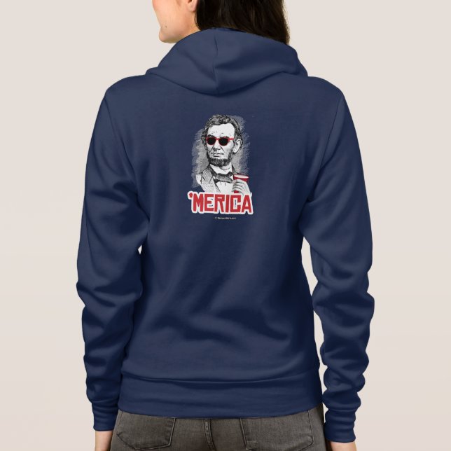 Sudadera Fiesta de Abraham Lincoln 'Merican (Reverso)