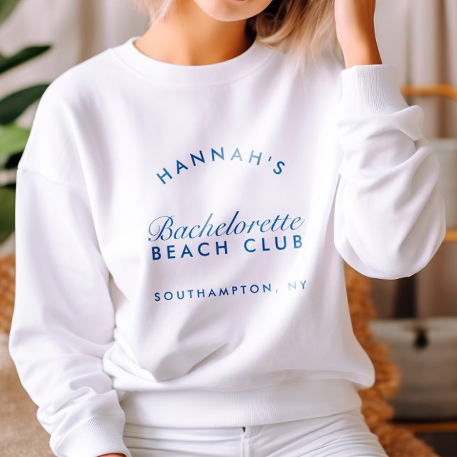 Sudadera Fiesta de bachillerato de la marina retro moderna (Retro Modern Navy Bachelorette Party Sweatshirt)