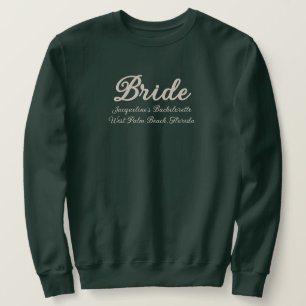Sudadera Fiesta de bachillerato verde y beige de novia coin
