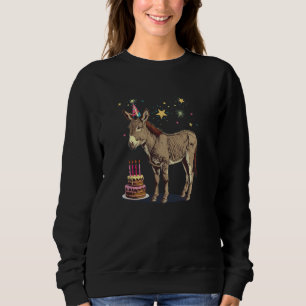 Sudadera Fiesta de burro de cumpleaños con disfraz Gorra gr