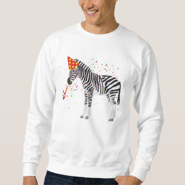 Sudadera Fiesta de cebra - Animales con Fiesta (Anverso)