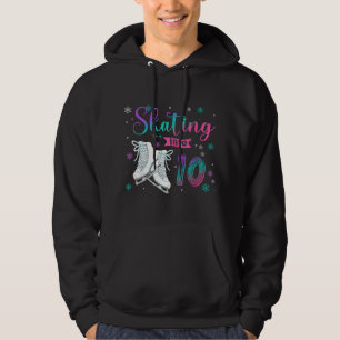 Sudadera Fiesta de cumpleaños número 10 de niña patinaje so